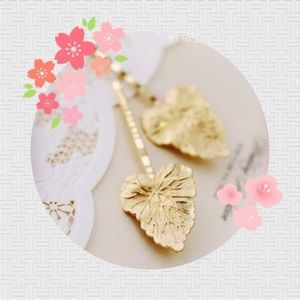 🤩STUNNING!! Brand New Golden Leaf Hairpins Set🤩